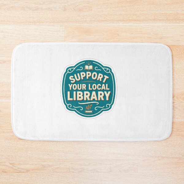 Item preview, Support Your Local Library Vintage Book Badge    designed and sold by Owcomm.