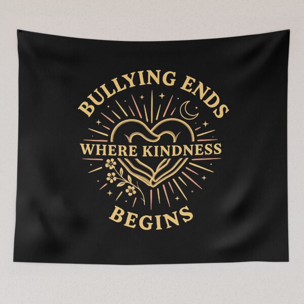Item preview, Bullying Ends Where Kindness Begins Anti Bullying designed and sold by Say It With Ink.