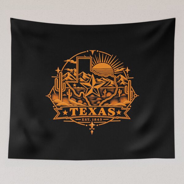 Item preview, Retro Texas Est 1845 Desert Mountains Wanderlust Graphic designed and sold by Paper Drip.