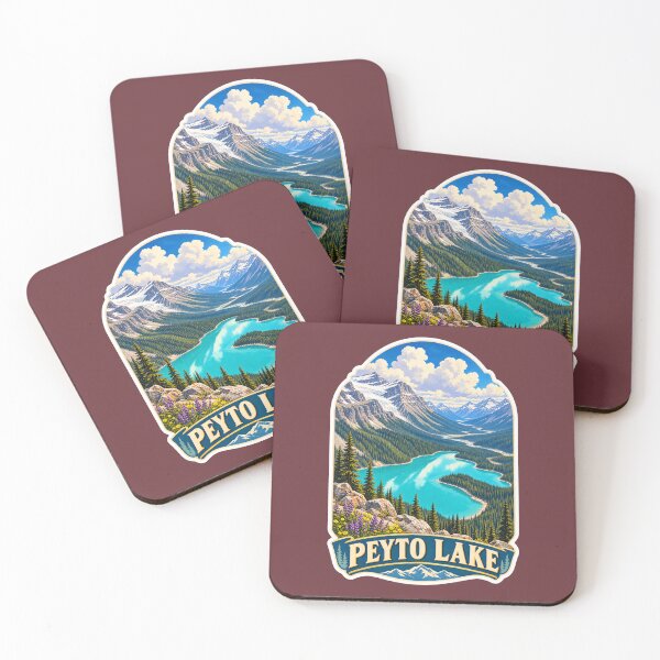 Item preview, Peyto Lake Alberta Canadian Rockies Vintage Travel Print designed and sold by PinUpPizzazz.