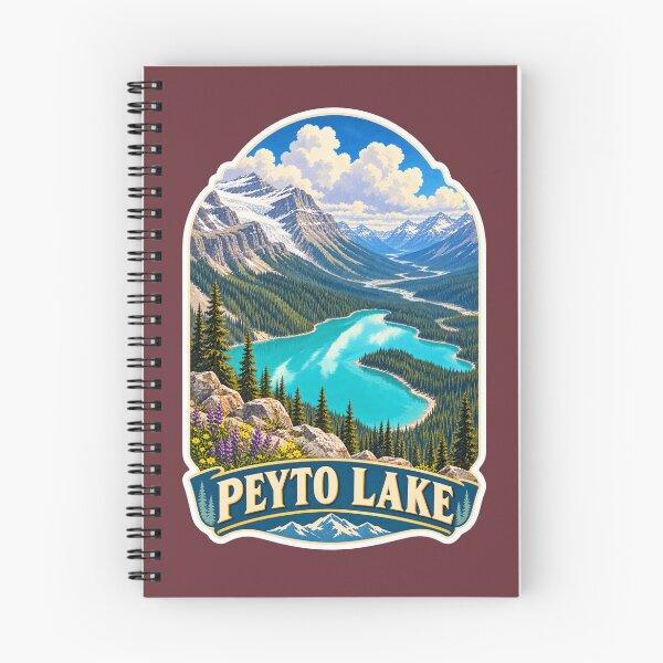 Item preview, Peyto Lake Alberta Canadian Rockies Vintage Travel Print designed and sold by PinUpPizzazz.