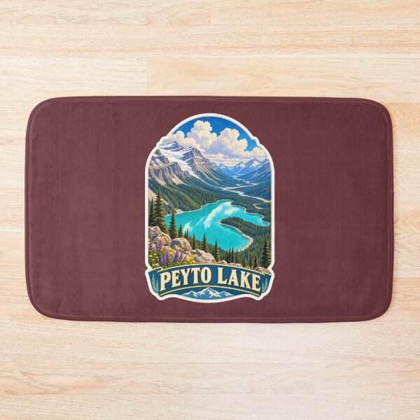 Item preview, Peyto Lake Alberta Canadian Rockies Vintage Travel Print designed and sold by PinUpPizzazz.