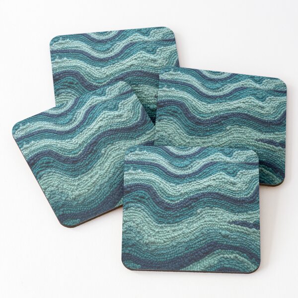 Item preview, Textured Blue Waves Woven Ocean Pattern designed and sold by Owcomm.