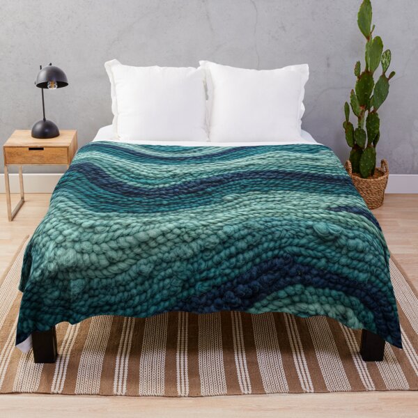 Item preview, Textured Blue Waves Woven Ocean Pattern designed and sold by Owcomm.