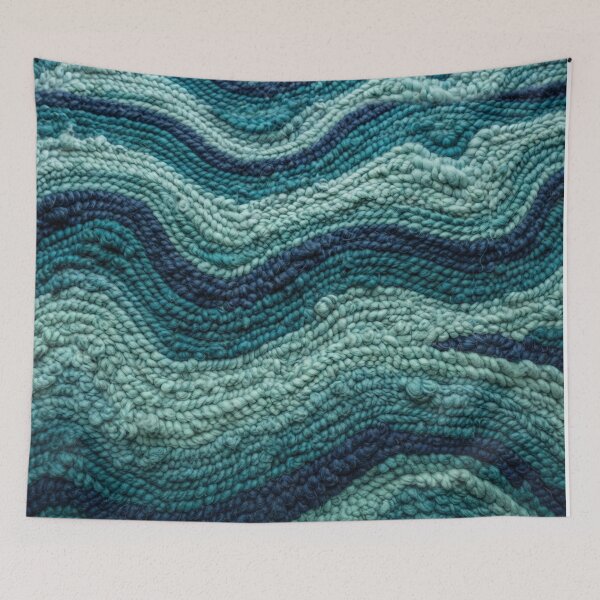 Item preview, Textured Blue Waves Woven Ocean Pattern designed and sold by Owcomm.