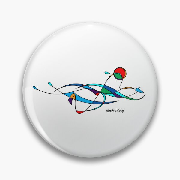 Item preview, Breaststroke Swimmer Wave Line designed and sold by DMBDigitalArt.