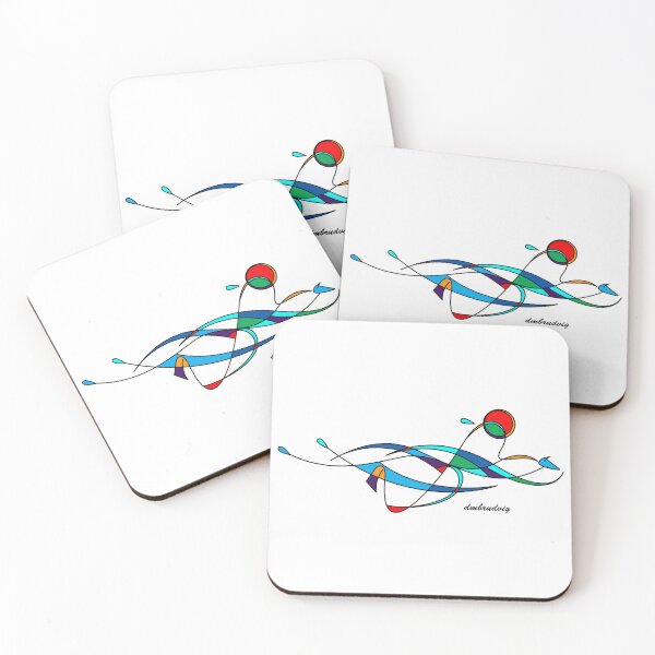 Item preview, Breaststroke Swimmer Wave Line designed and sold by DMBDigitalArt.