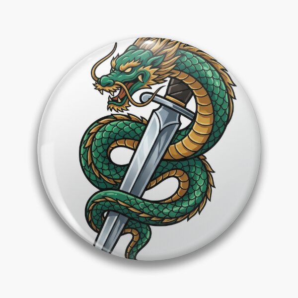 Item preview, Japanese Green Dragon Wrapped Around Dagger designed and sold by Rahat3344.