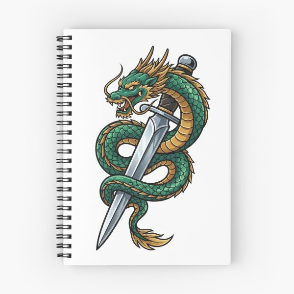 Item preview, Japanese Green Dragon Wrapped Around Dagger designed and sold by Rahat3344.