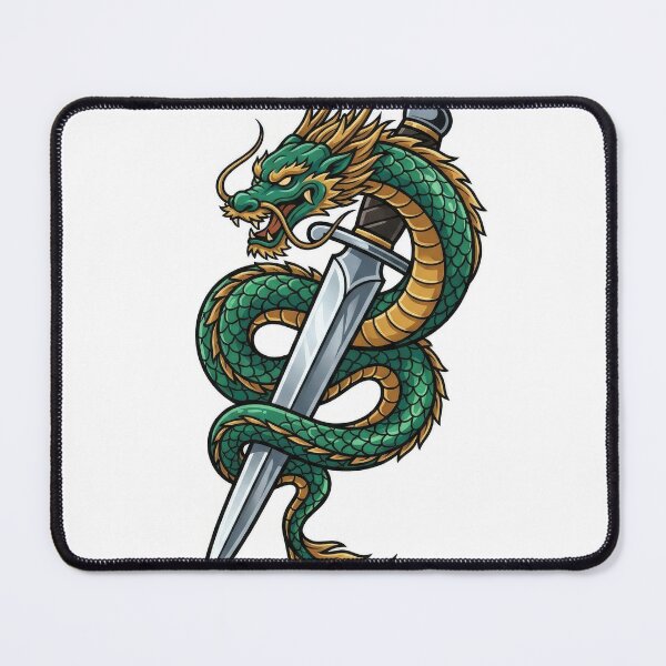 Item preview, Japanese Green Dragon Wrapped Around Dagger designed and sold by Rahat3344.