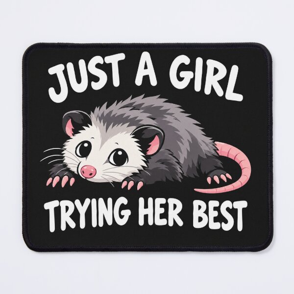 Item preview, Just A Girl Trying Her Best Opossum Cute designed and sold by Owcomm.