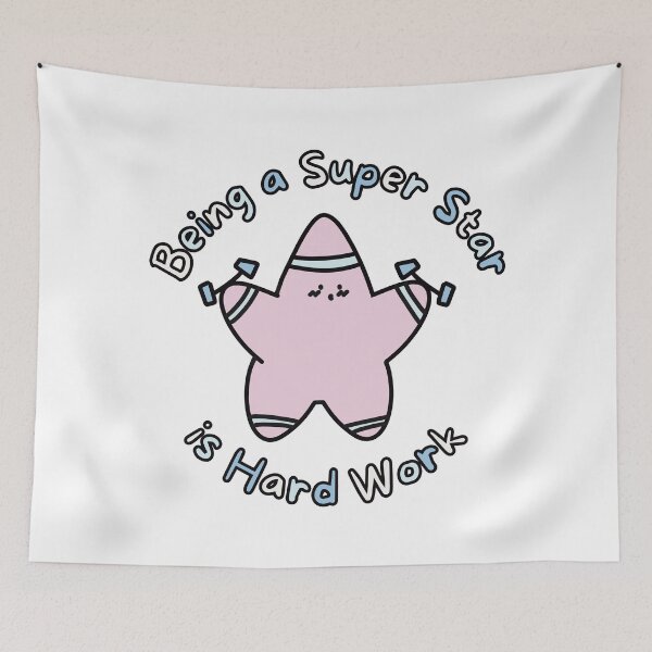 Item preview, Pink Super Star Hard Work (No Background) designed and sold by BLAAAAASK.
