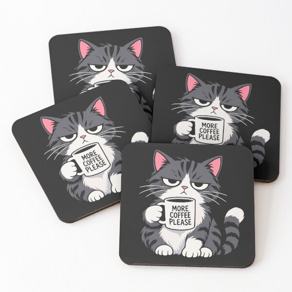 Item preview, Grumpy Cat Drinking Morning Coffee Cute Animal    designed and sold by Owcomm.