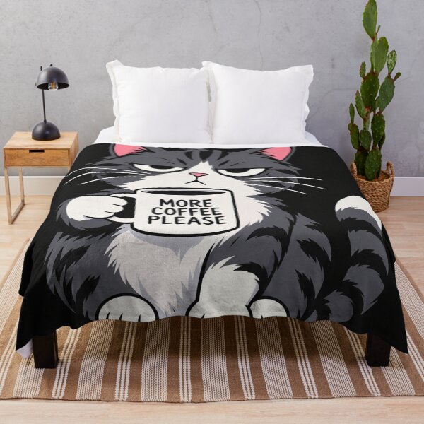 Item preview, Grumpy Cat Drinking Morning Coffee Cute Animal designed and sold by Owcomm.