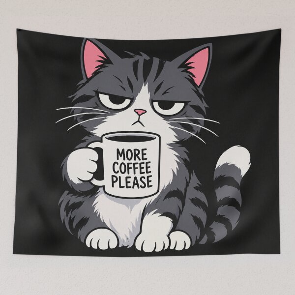 Item preview, Grumpy Cat Drinking Morning Coffee Cute Animal    designed and sold by Owcomm.