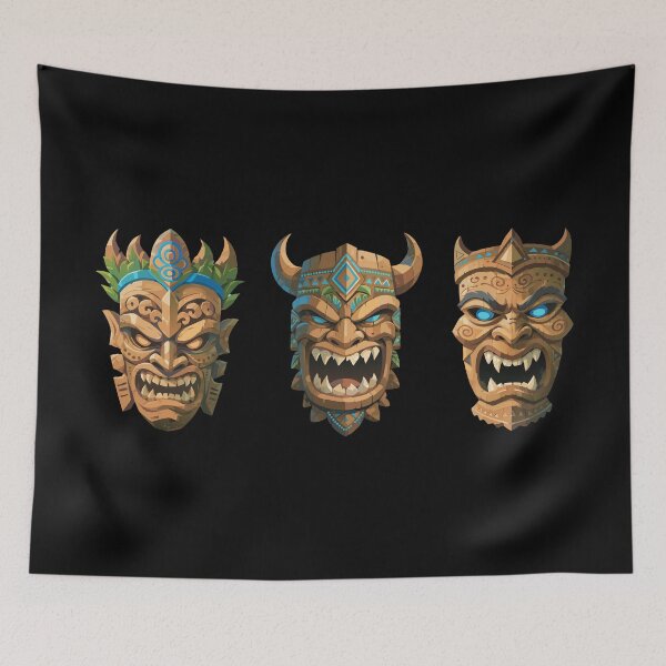 Item preview, Three Tiki Masks designed and sold by VelvetRoom.