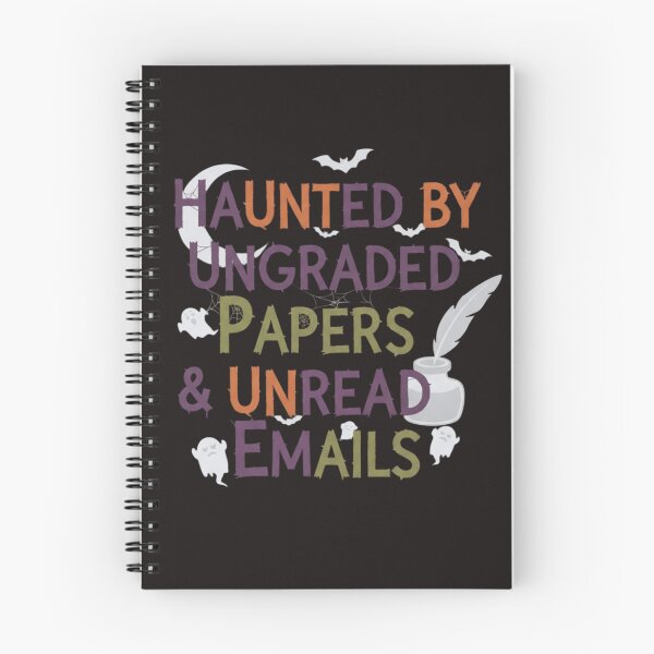 Item preview, Haunted Ungraded Papers Unread Emails Teacher Graphic designed and sold by Exquisite Design Studio „Paculówka”.