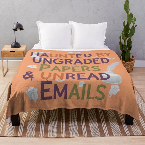 Item preview, Haunted Ungraded Papers Unread Emails Teacher Graphic designed and sold by Exquisite Design Studio „Paculówka”.