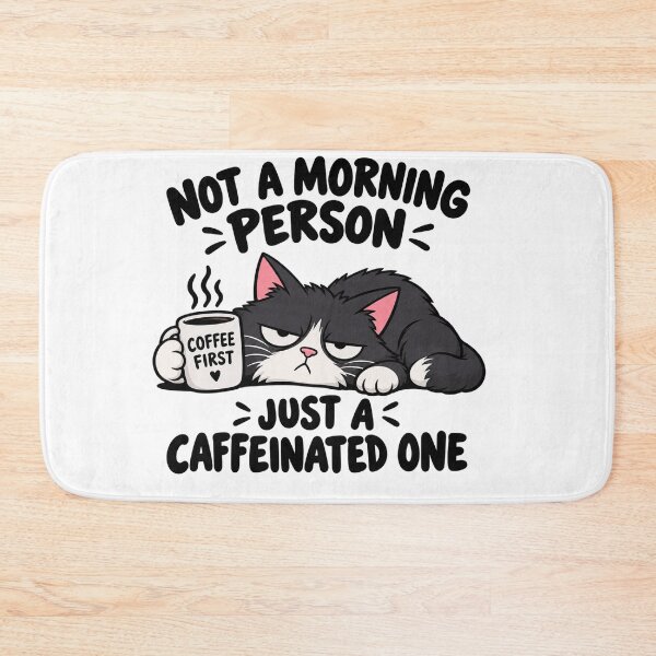 Item preview, Grumpy Cat Needing Morning Coffee First    designed and sold by Owcomm.