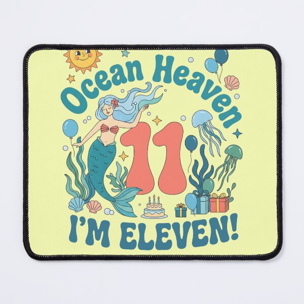 Item preview, Ocean Heaven, I’m Eleven! 11th Birthday – Cute Mermaid Ocean Design designed and sold by Sea Gem.