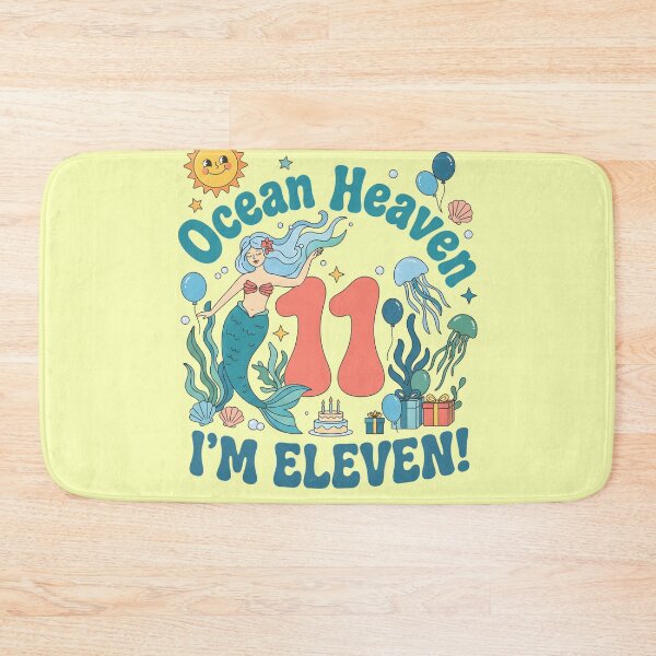 Item preview, Ocean Heaven, I’m Eleven! 11th Birthday – Cute Mermaid Ocean Design designed and sold by Sea Gem.