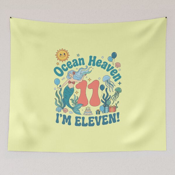 Item preview, Ocean Heaven, I’m Eleven! 11th Birthday – Cute Mermaid Ocean Design designed and sold by Sea Gem.