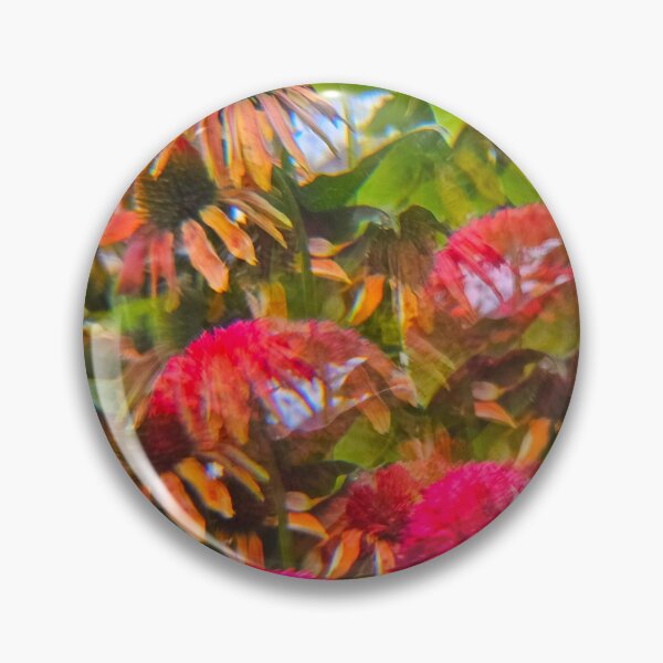 Item preview, Orange and Pink Coneflowers Kaleidoscope Lens Shot 2 designed and sold by KaleidoscopeMeg.