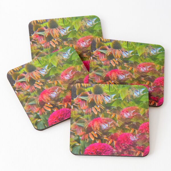 Item preview, Orange and Pink Coneflowers Kaleidoscope Lens Shot 2 designed and sold by KaleidoscopeMeg.