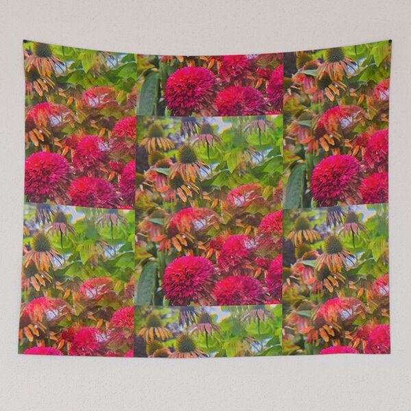 Item preview, Orange and Pink Coneflowers Kaleidoscope Lens Shot 2 designed and sold by KaleidoscopeMeg.