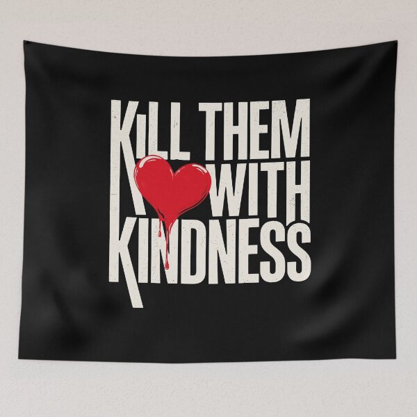 Item preview, Kill Them With Kindness Sarcastic Heart Design designed and sold by Say It With Ink.
