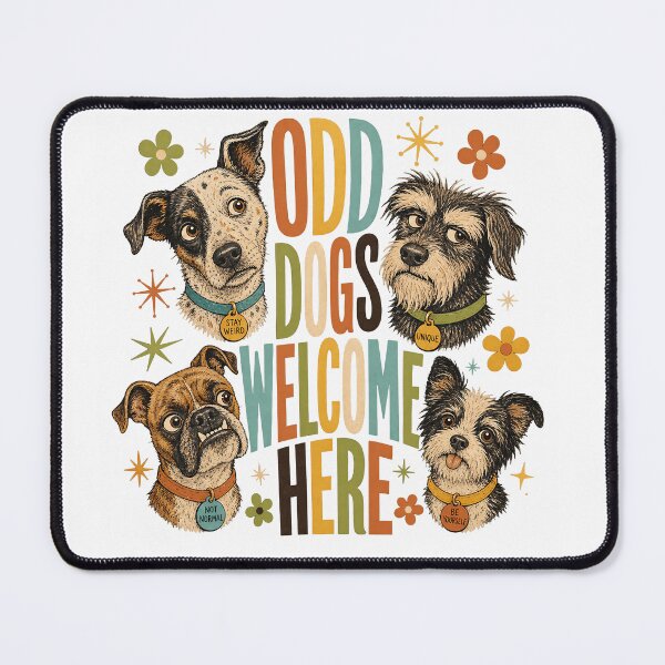 Item preview, Odd Dogs Welcome Here Mixed Breed Portraits designed and sold by JoyfullyOffbeat.