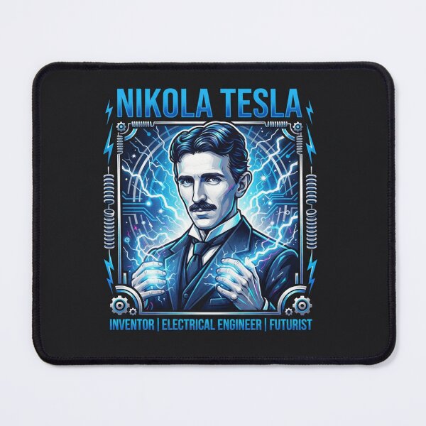 Item preview, Nikola Tesla Electric Genius Inventor Portrait designed and sold by Owcomm.