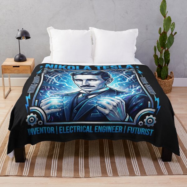 Item preview, Nikola Tesla Electric Genius Inventor Portrait designed and sold by Owcomm.
