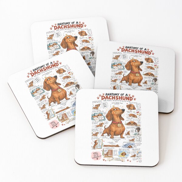 Item preview, Anatomy of a Dachshund Dog Humor Poster designed and sold by windmildesigner.