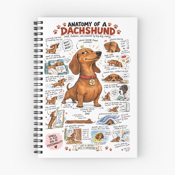 Item preview, Anatomy of a Dachshund Dog Humor Poster designed and sold by windmildesigner.