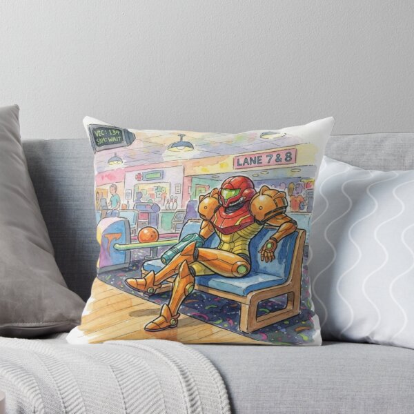 Artikelvorschau, Samus sitzt in einer Bowlingbahn. entworfen und verkauft von gorillazone_co.