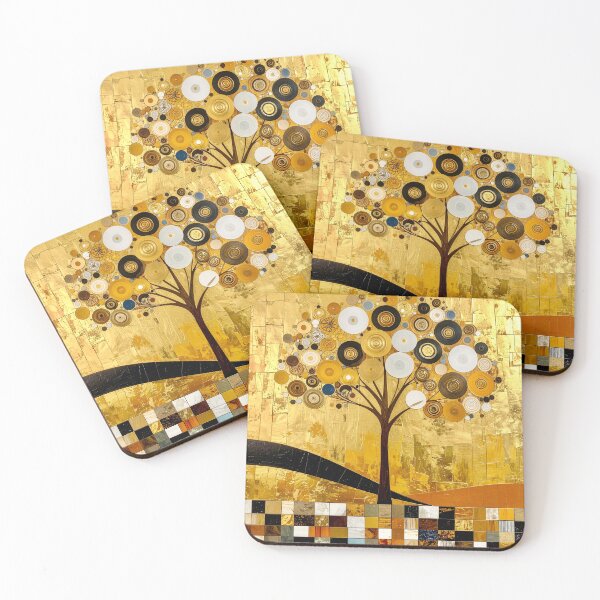 Item preview, Ornate Gold Leaf and Mosaic Circle Tree designed and sold by Vicky Brago-Mitchell®.
