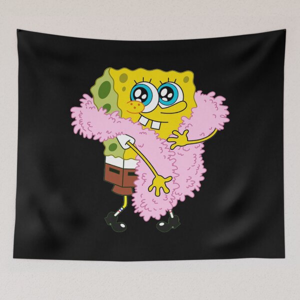 Item preview, SpongeBob with Feather Boa  designed and sold by thatskawaii.