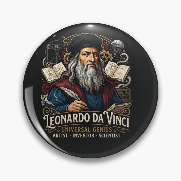 Item preview, Leonardo Da Vinci Universal Genius Portrait designed and sold by Owcomm.