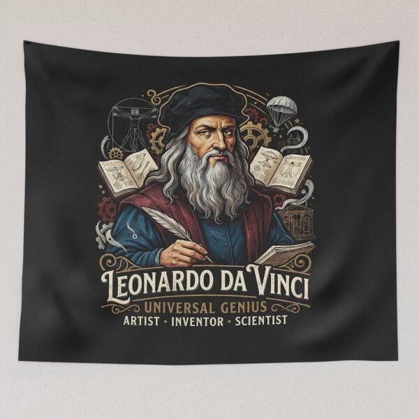 Item preview, Leonardo Da Vinci Universal Genius Portrait designed and sold by Owcomm.