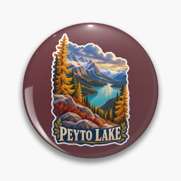 Item preview, Peyto Lake Alberta Canadian Rockies Vintage Travel Print designed and sold by PinUpPizzazz.