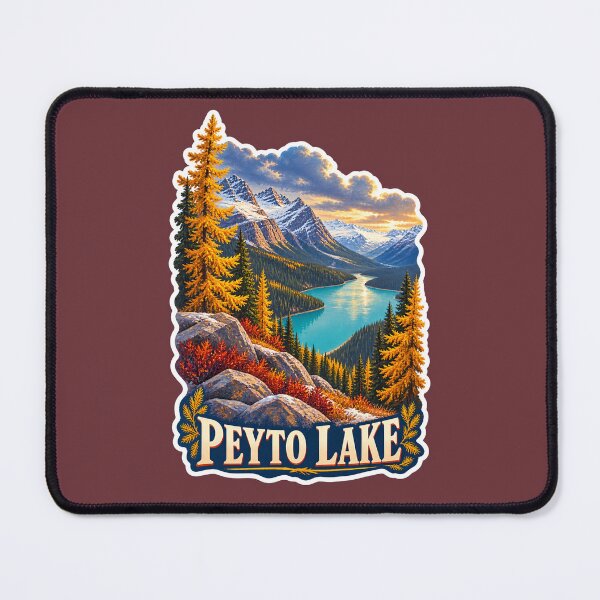Item preview, Peyto Lake Alberta Canadian Rockies Vintage Travel Print designed and sold by PinUpPizzazz.