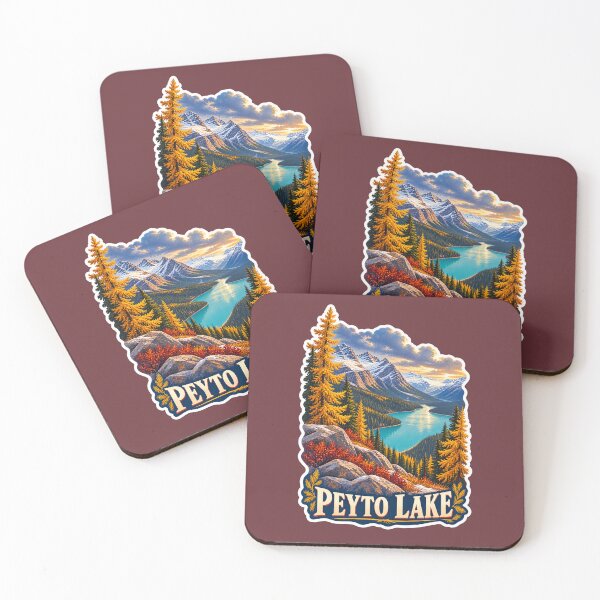 Item preview, Peyto Lake Alberta Canadian Rockies Vintage Travel Print designed and sold by PinUpPizzazz.