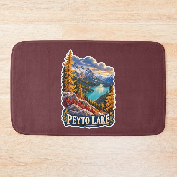 Item preview, Peyto Lake Alberta Canadian Rockies Vintage Travel Print designed and sold by PinUpPizzazz.