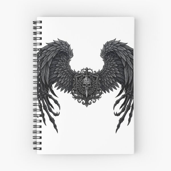 Item preview, Dark Gothic Skeleton Wings Skull Dagger Emblem designed and sold by Rahat3344.