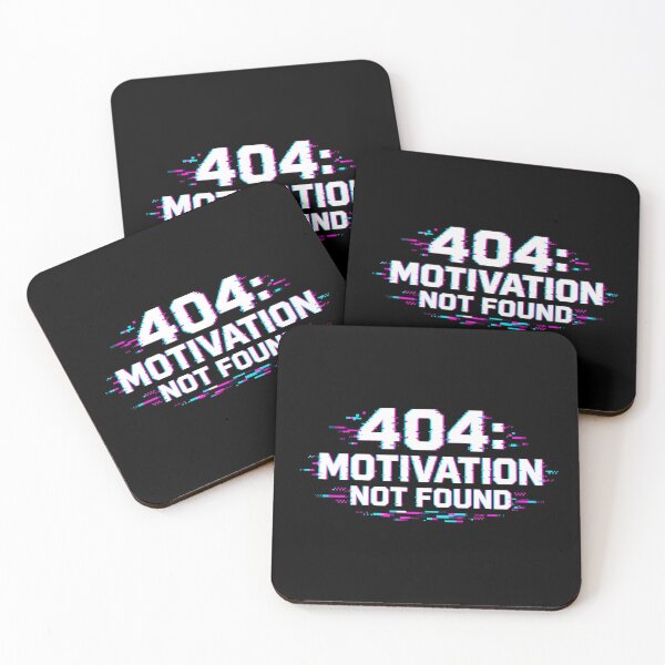 Item preview, 404 Motivation Not Found Glitch Typography Tee designed and sold by GSideArtStore.