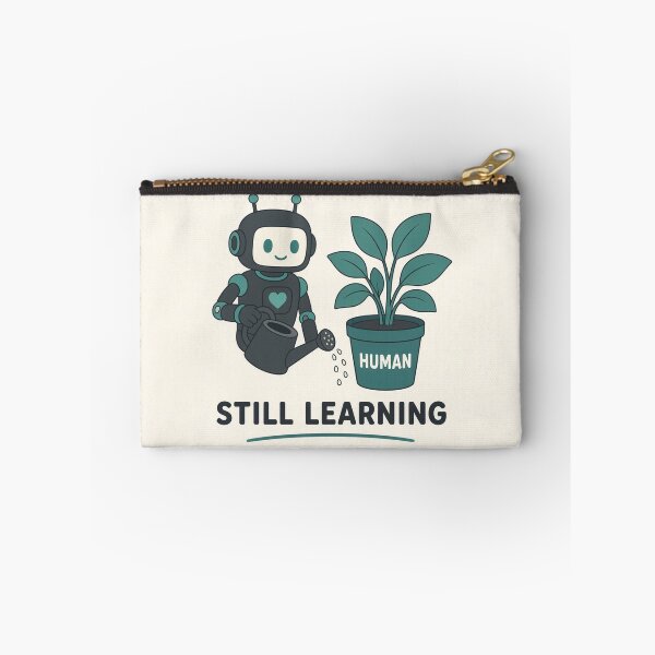 Item preview, Still Learning Cute Robot Watering Human Plant Tee designed and sold by GSideArtStore.