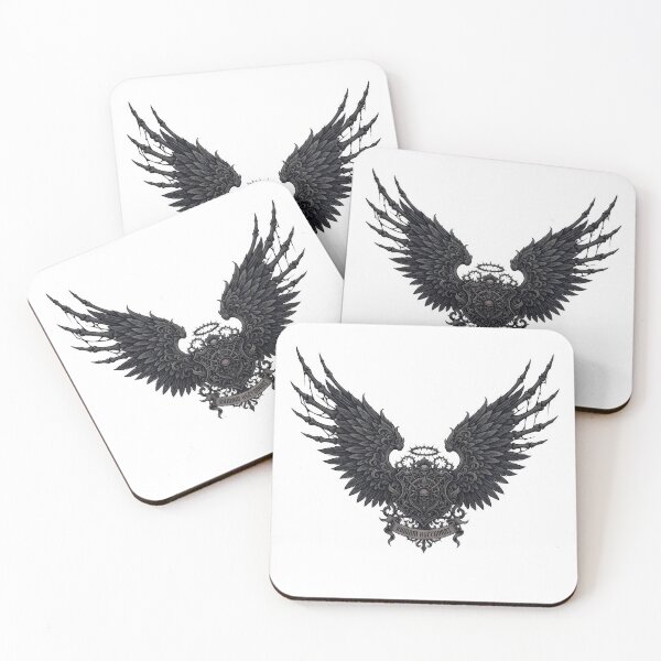 Item preview, Dark Gothic Winged Skull Shield Crest Emblem designed and sold by Rahat3344.