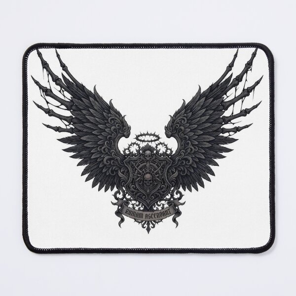 Item preview, Dark Gothic Winged Skull Shield Crest Emblem designed and sold by Rahat3344.