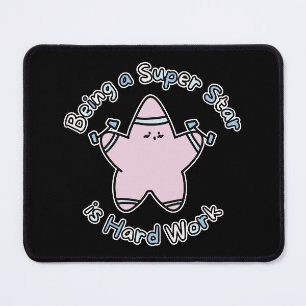 Item preview, Pink Super Star Hard Work (White Border) designed and sold by BLAAAAASK.